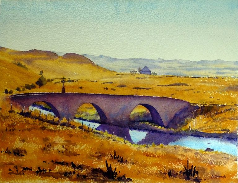 Bridge at Nasbinals, Pilgrim Way to Compostela $580 U/F